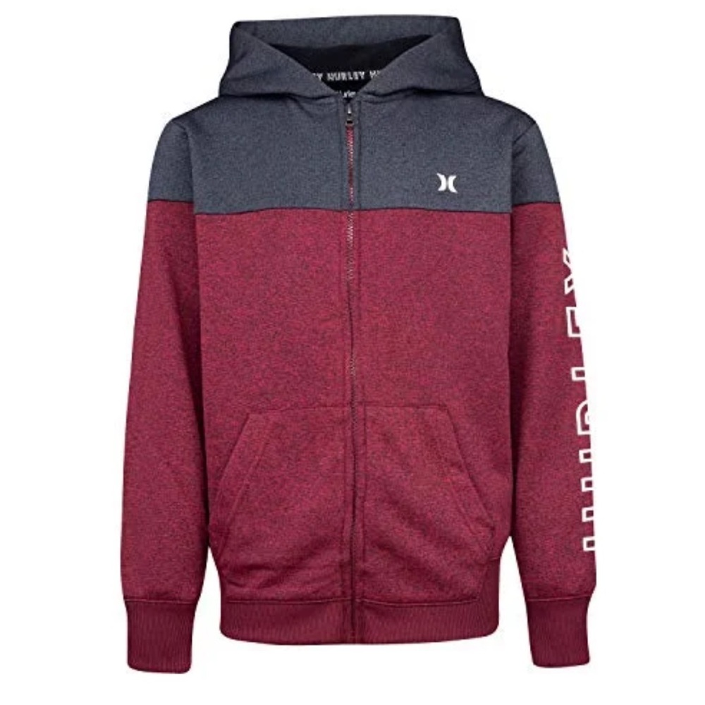 Hurley Colorblock Front Zip Hoodie for Kids Youth NWOT